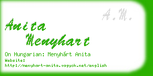 anita menyhart business card